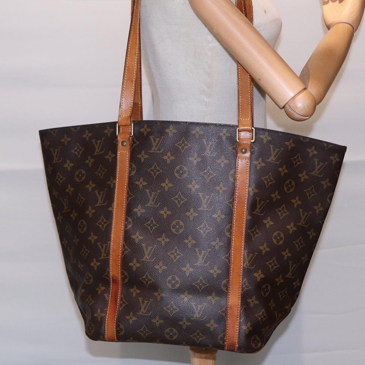 LOUIS VUITTON Monogram Sac Shopping Tote Bag M51108 LV 86034