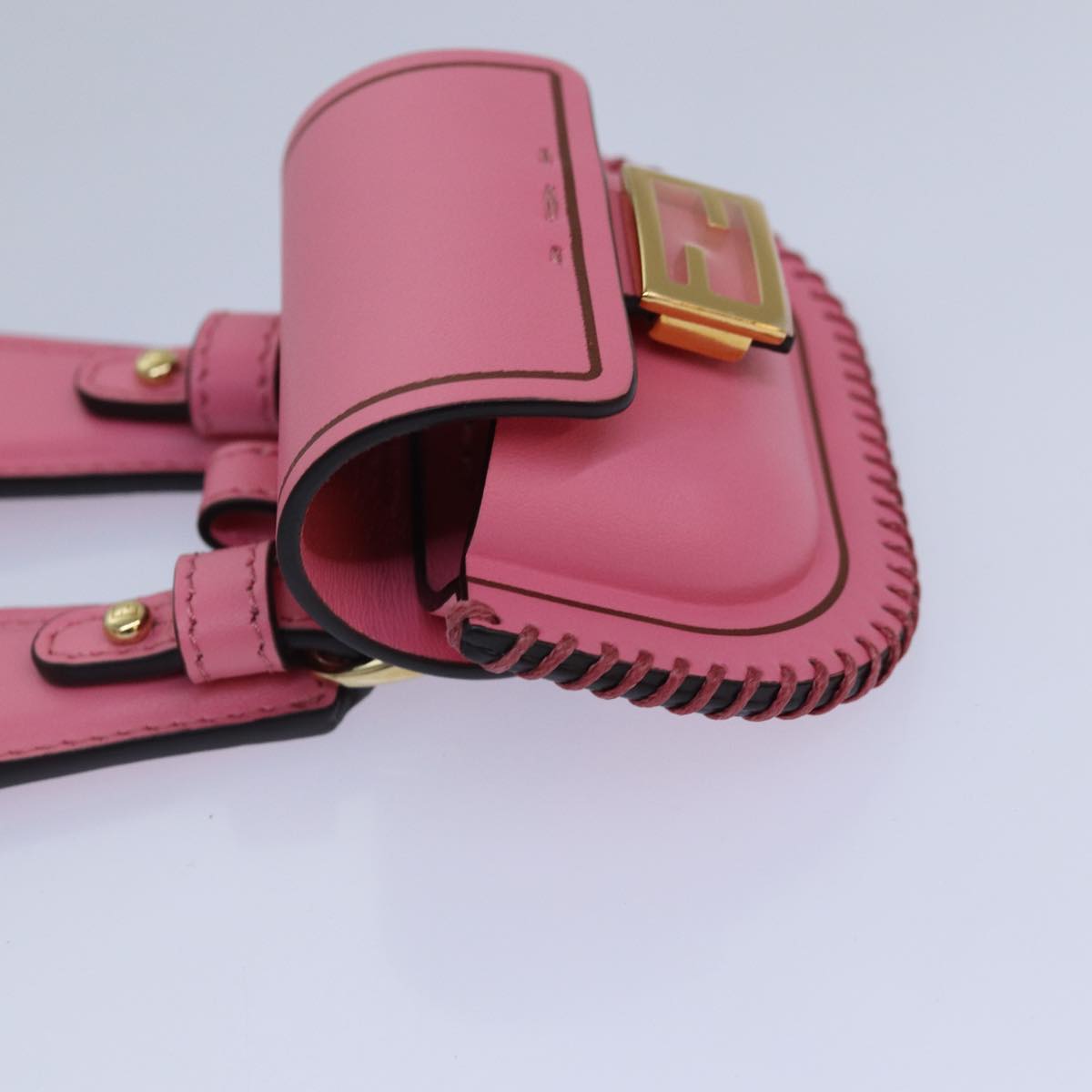 Luxury Fendi AirPods Case Pouch Leather Pink86208
