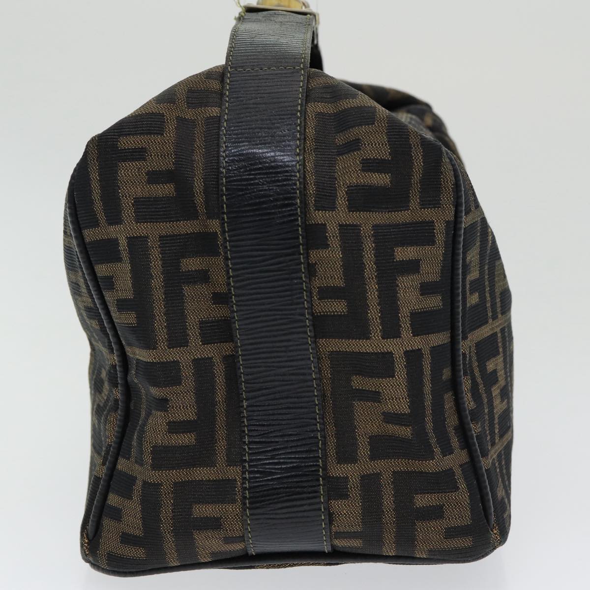 Luxury Fendi Zucca Canvas Vanity Pouch Brown Black gold86218