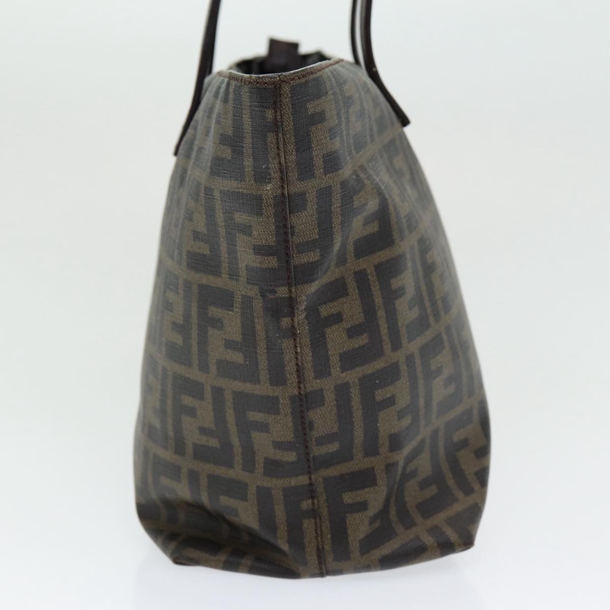Luxury Fendi Zucca Canvas Tote Bag Brown Black gold86249