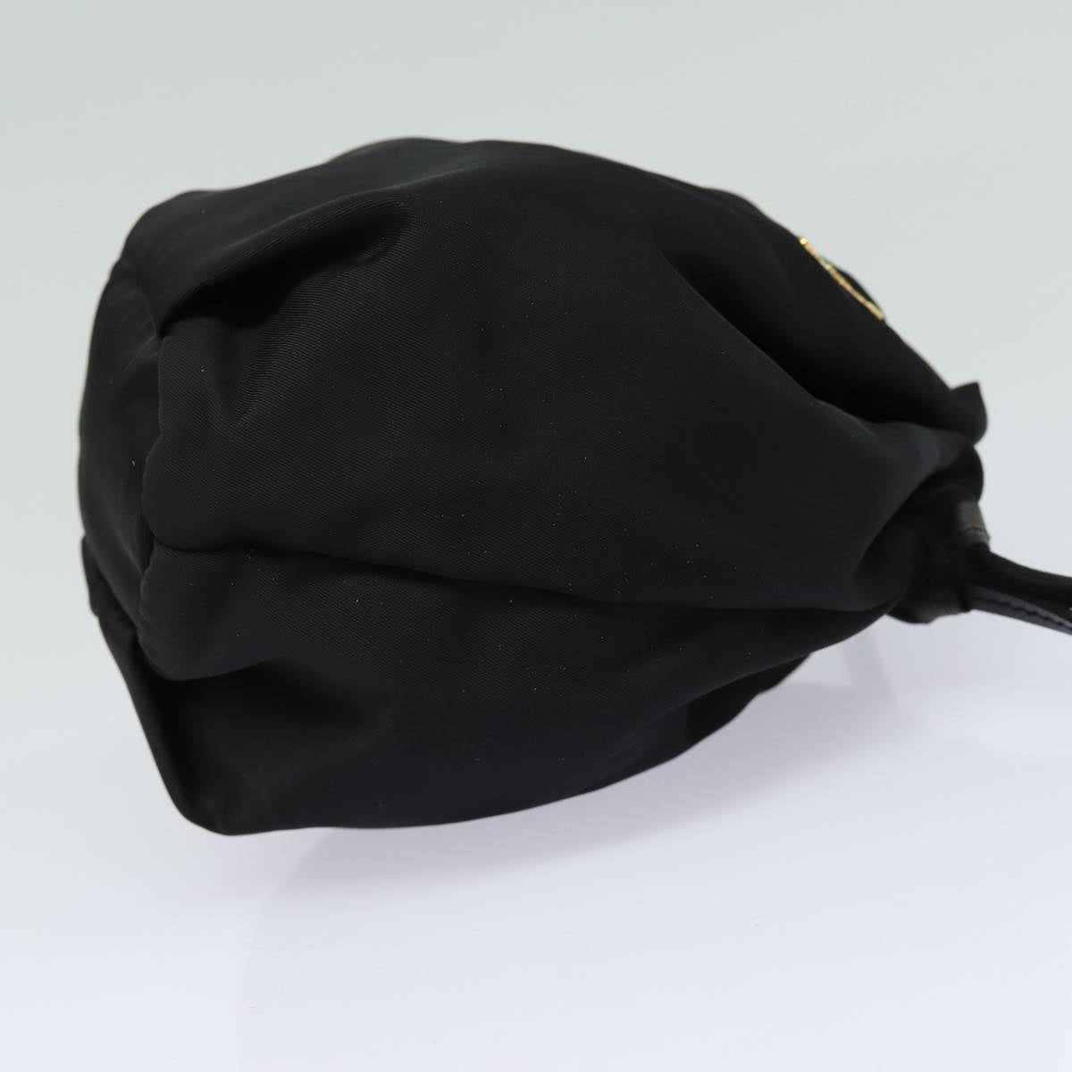 Luxury Prada Drawstring Pouch Nylon Black 86301