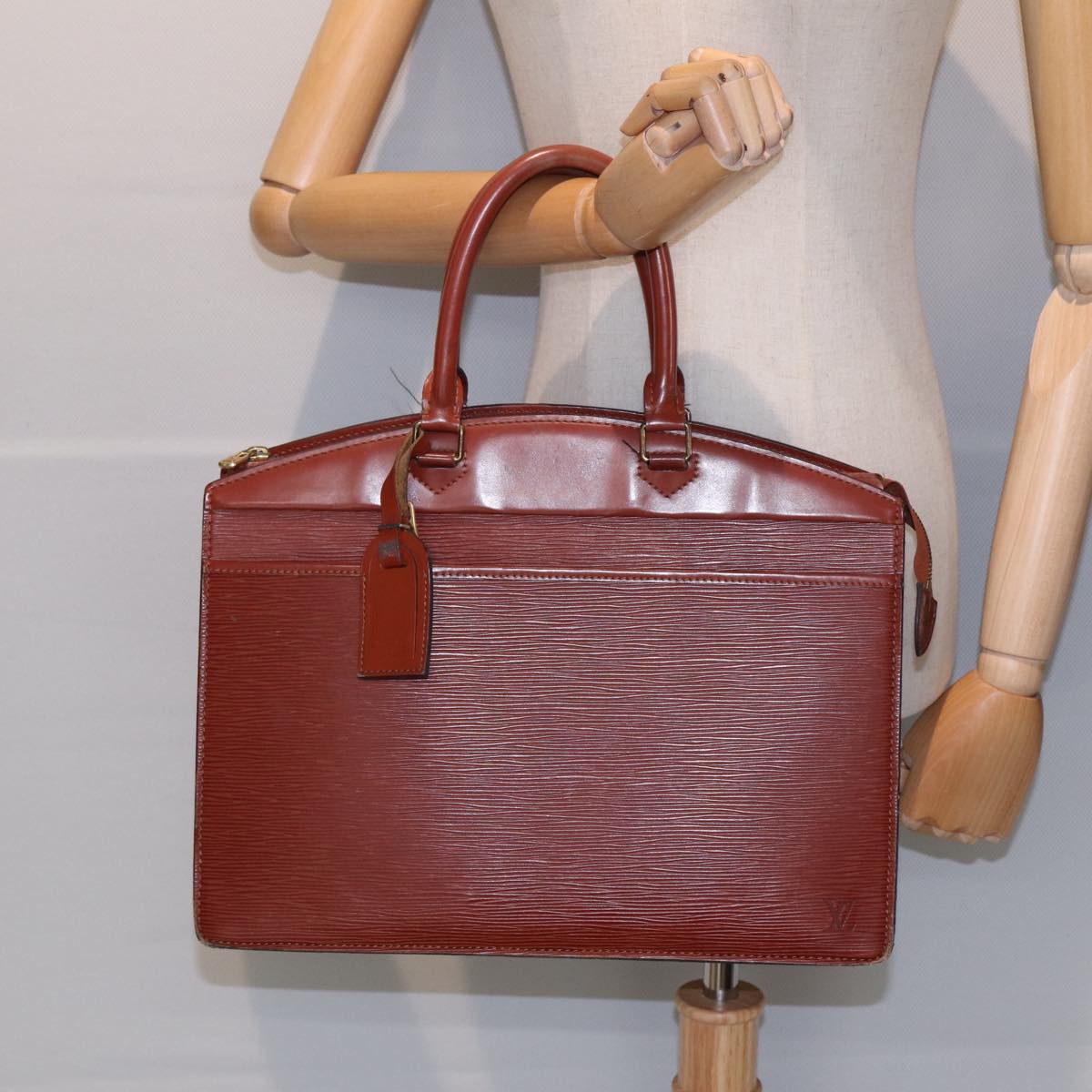 LOUIS VUITTON Epi Riviera Hand Bag Brown M48183 LV 86380