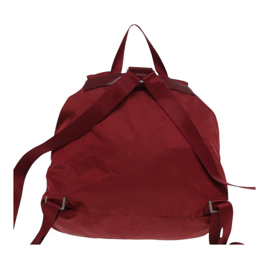 Luxury Prada Backpack Nylon Red Silver 86450
