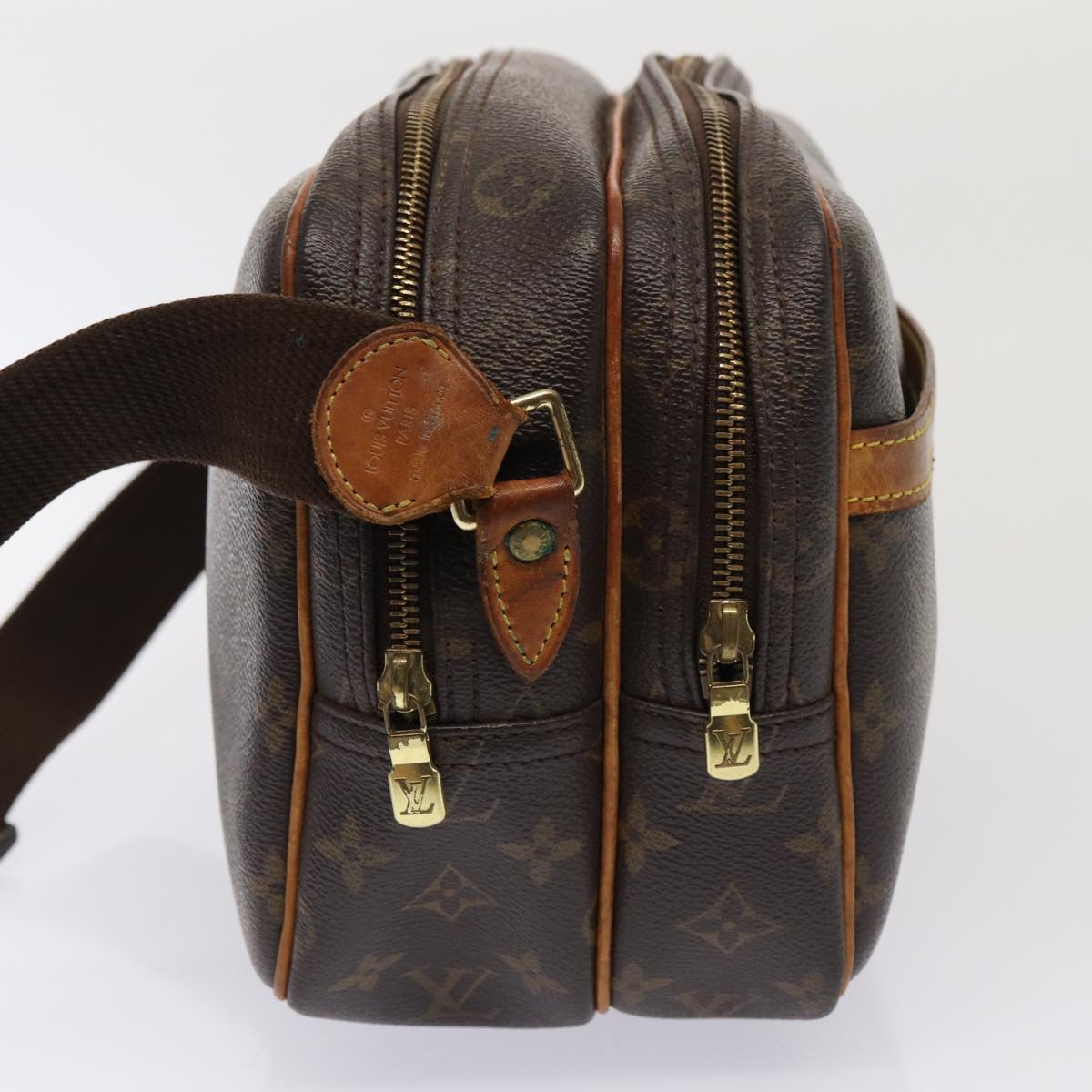 LOUIS VUITTON Monogram Reporter PM Shoulder Bag M45254 LV 86465
