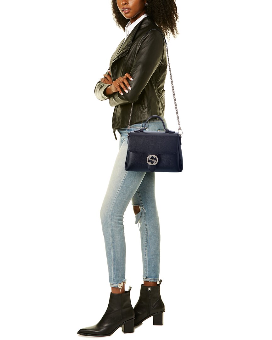 Gucci Logo Leather Shoulder Bag