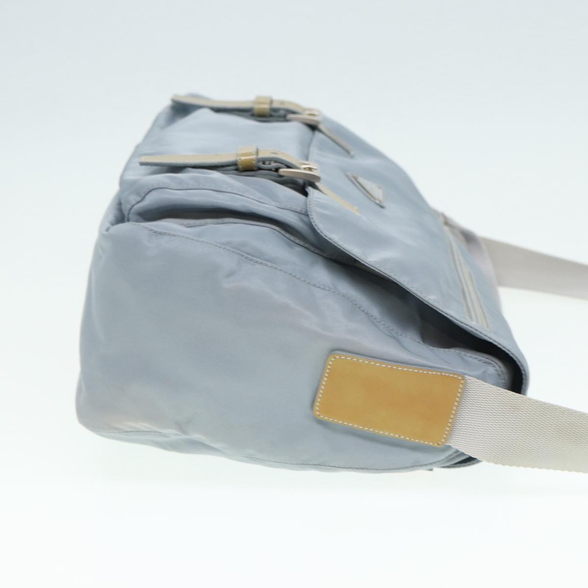 Luxury Prada Shoulder Bag Nylon Blue Silver 86646