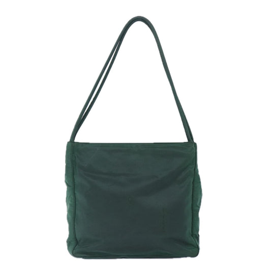 Luxury Prada Tote Bag Nylon Green Silver 86871
