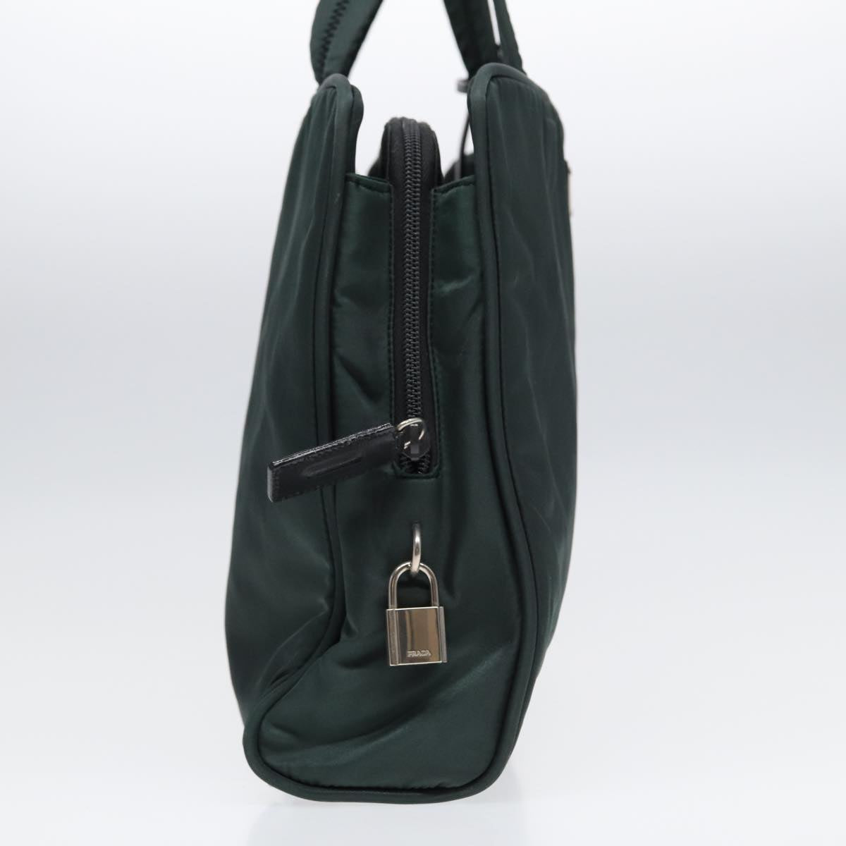 Luxury Prada Hand Bag Nylon Green Silver 86882