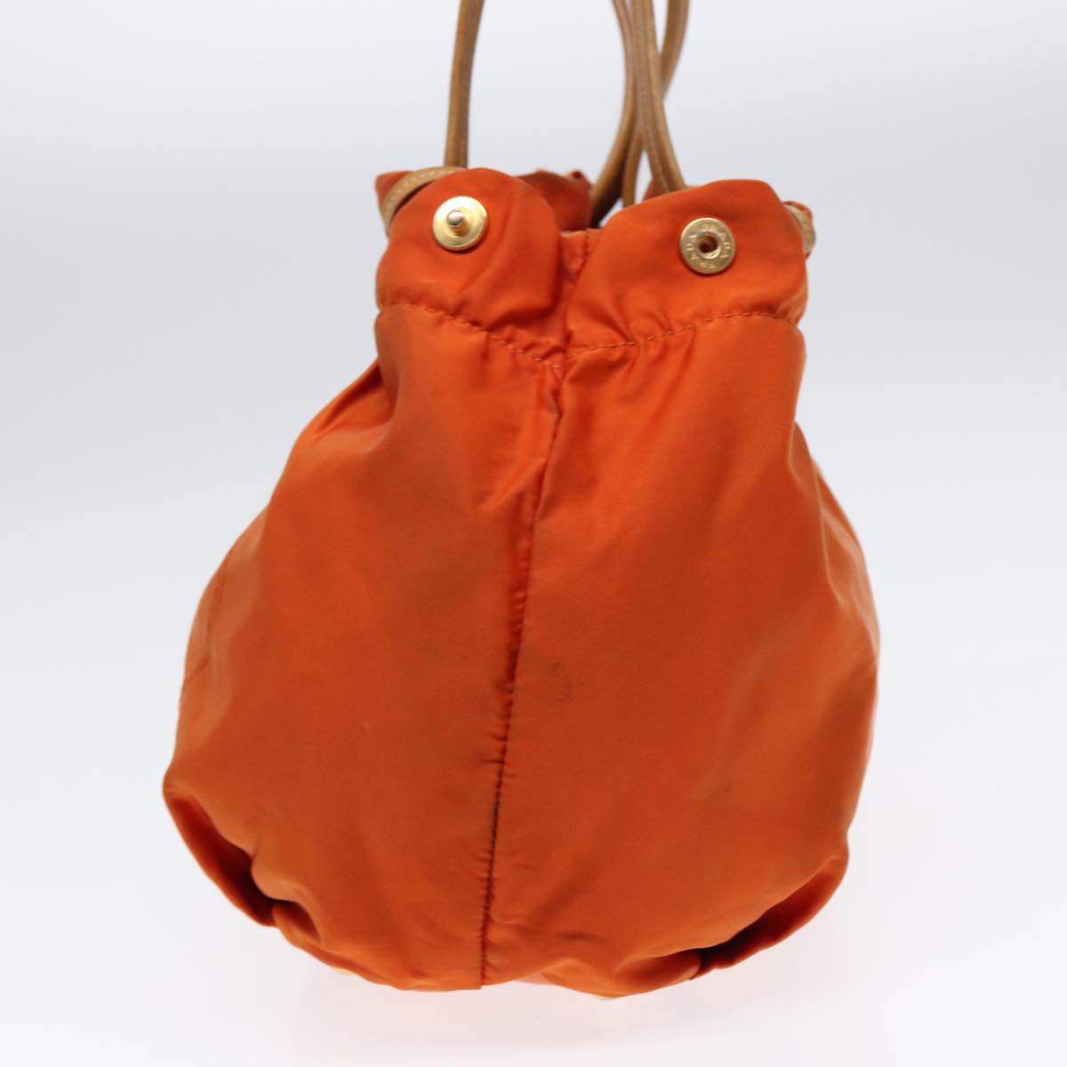 Luxury Prada Shoulder Bag Nylon Orange Gold 86883