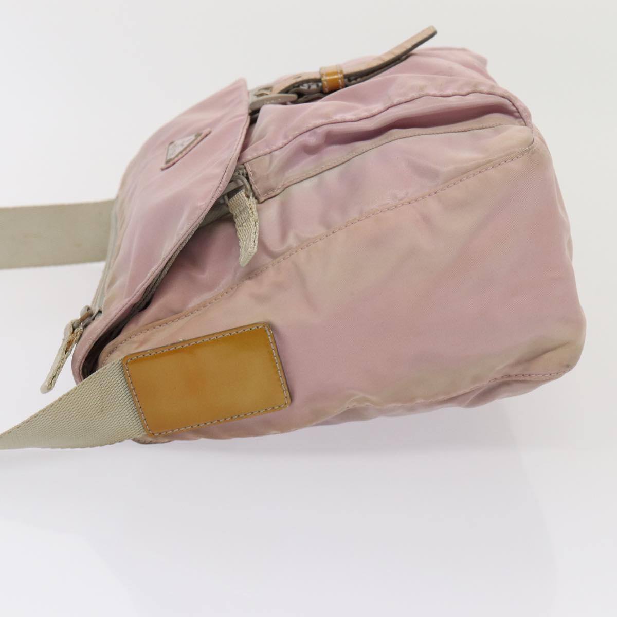 Luxury Prada Shoulder Bag Nylon Pink Silver 86887
