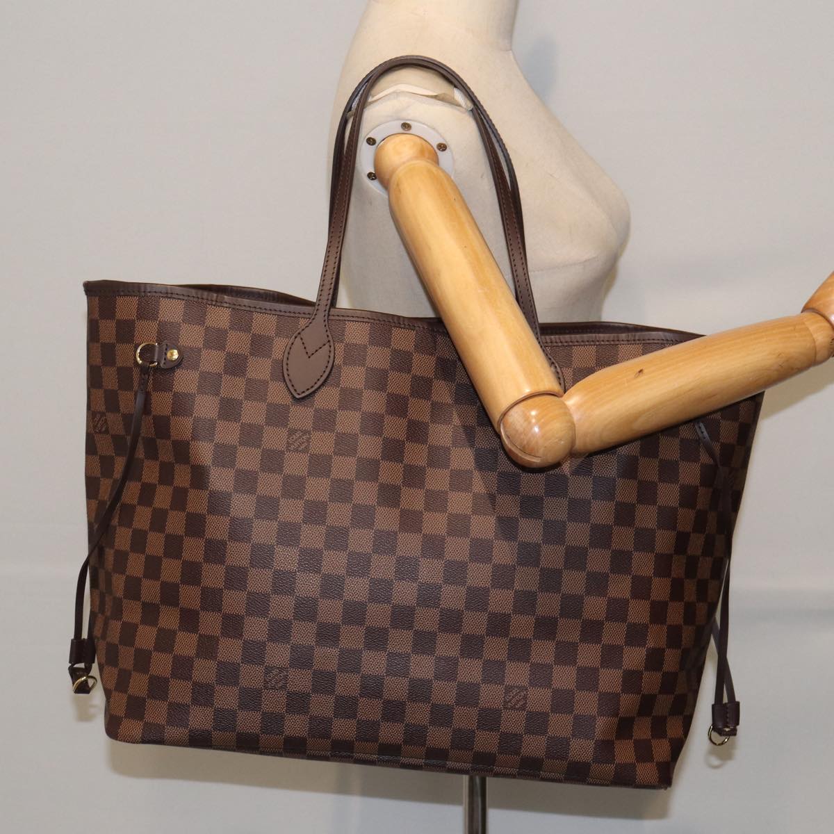 LOUIS VUITTON Damier Ebene Neverfull GM Tote Bag N51106 LV 86989SA