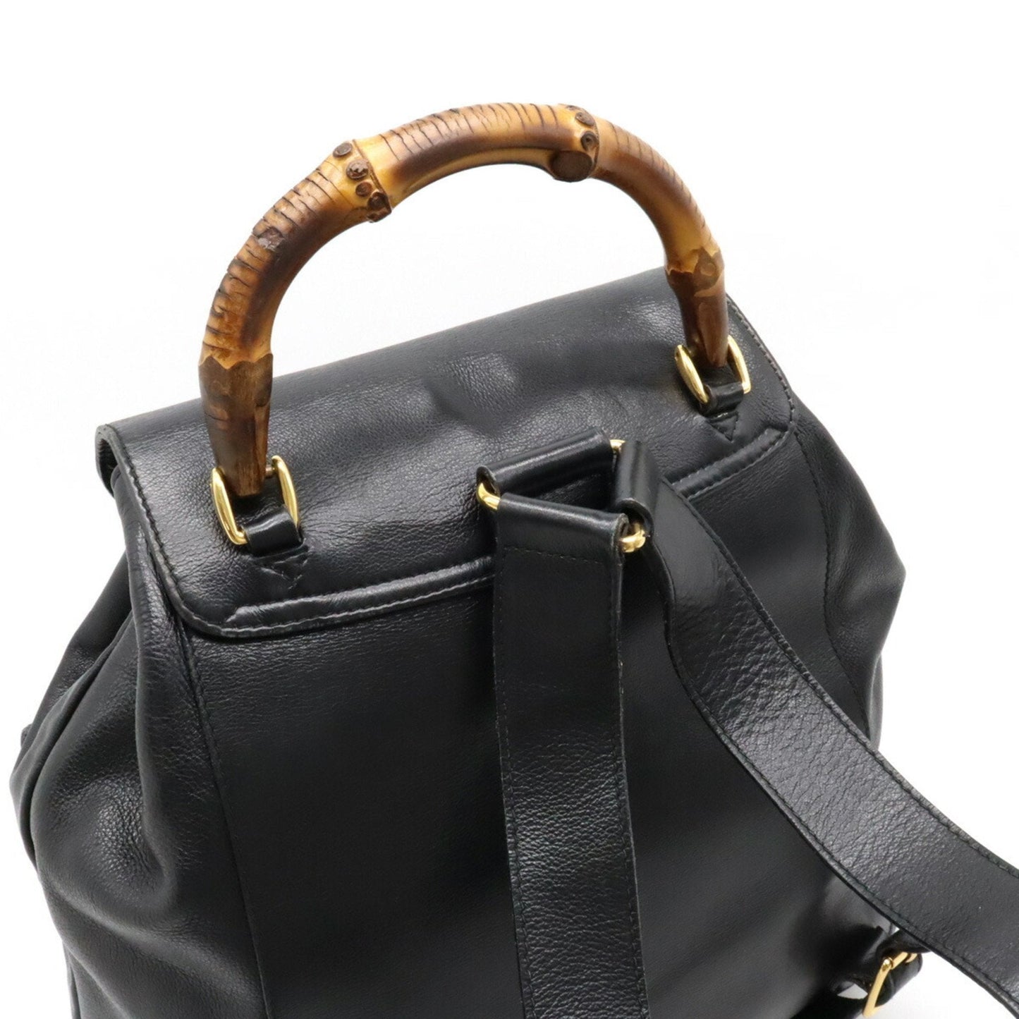 Luxury Gucci Trending 2025 Bamboo Leather Backpack Bag ()