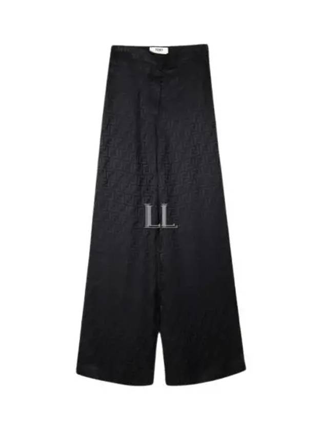 Luxury Fendi Straight Pants Black