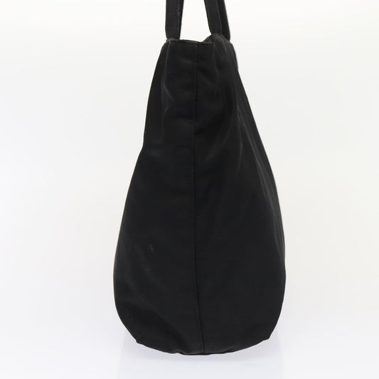 Luxury Prada Tote Bag Nylon Black Silver 87072
