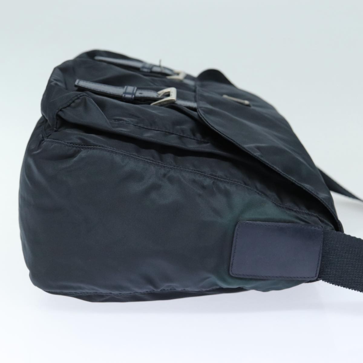 Luxury Prada Shoulder Bag Nylon Navy Silver 87144