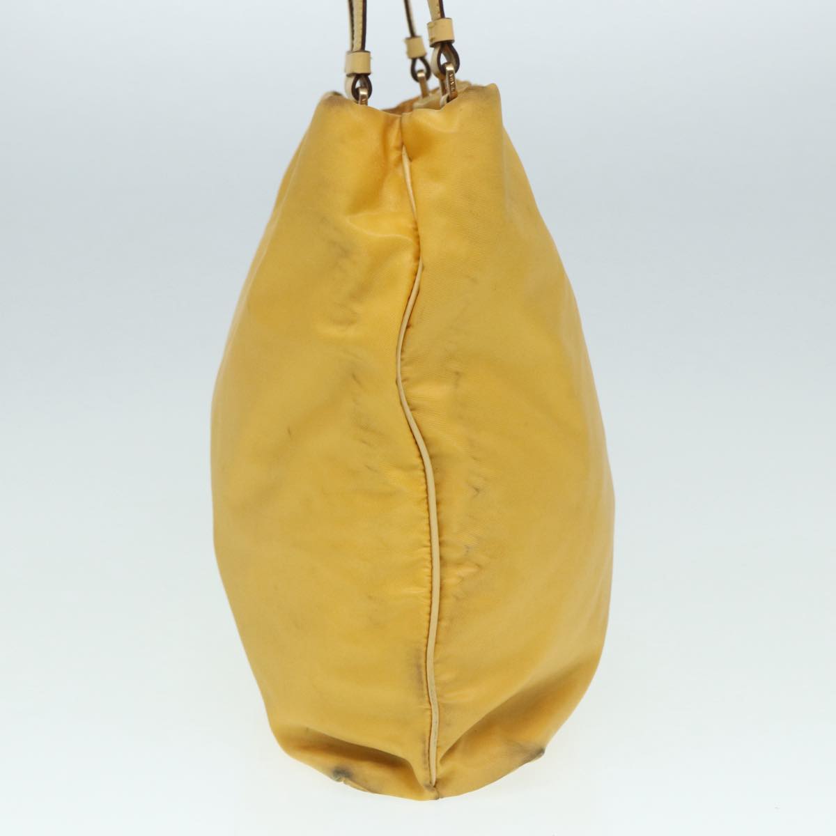 Luxury Prada Tote Bag Nylon Yellow Gold 87177