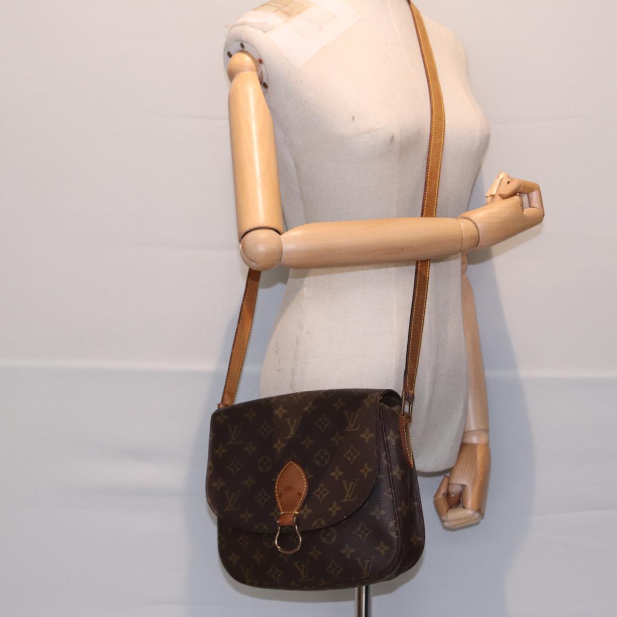 LOUIS VUITTON Monogram Saint Cloud GM Shoulder Bag M51242 LV 87184