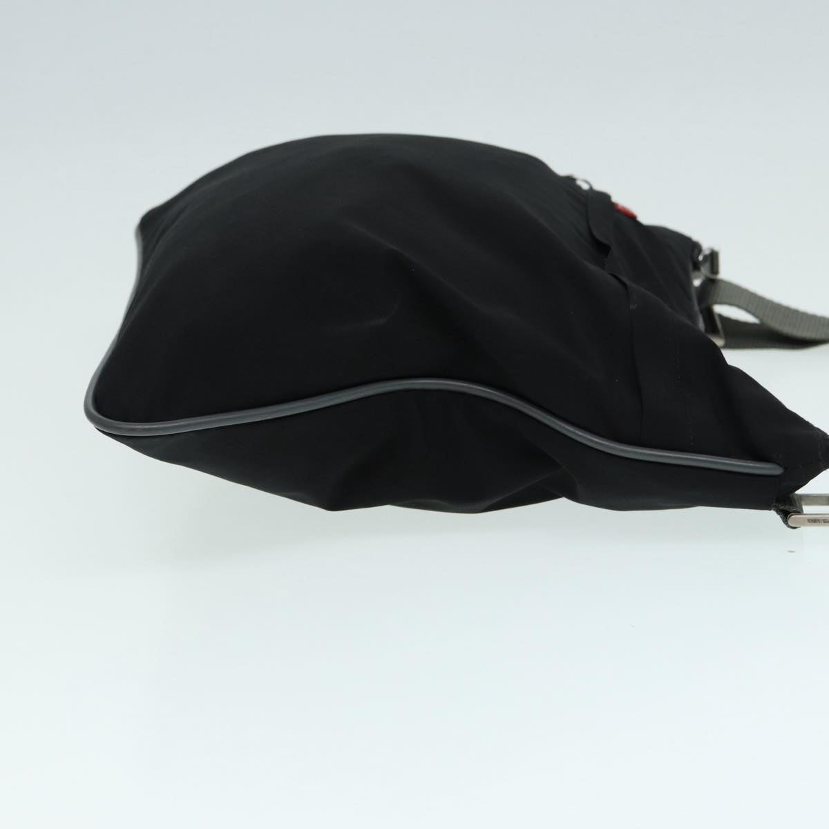 Luxury Prada Sports Shoulder Bag Nylon Black Silver 87244