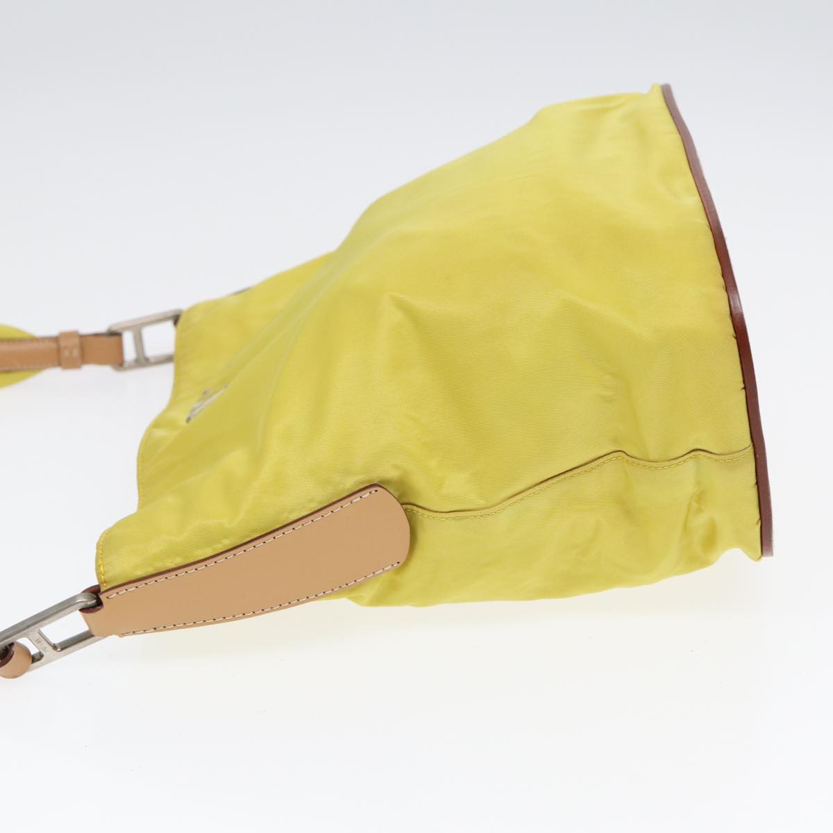 Luxury Prada Shoulder Bag Nylon Yellow 87348