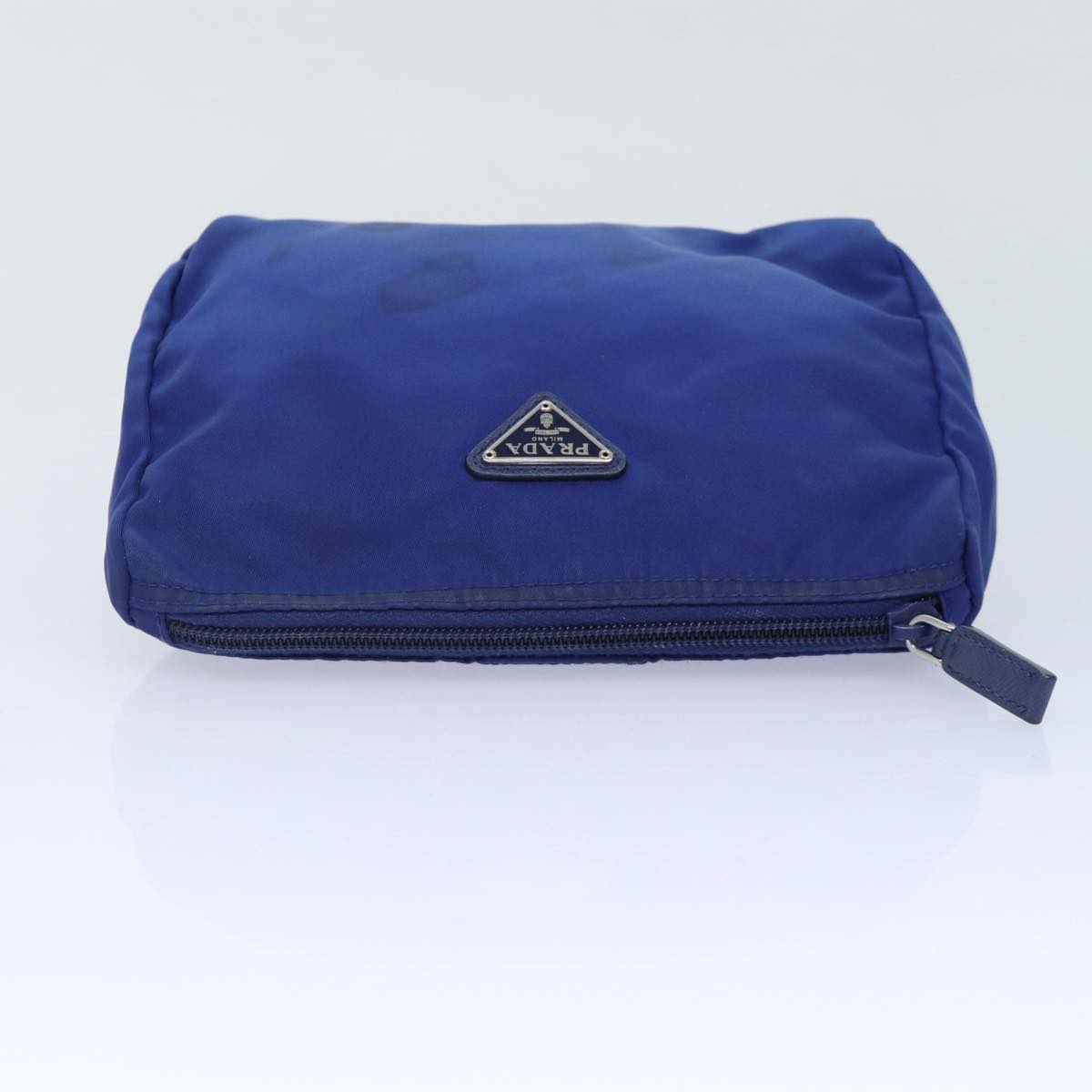 Luxury Prada Pouch Nylon Blue Silver 87469