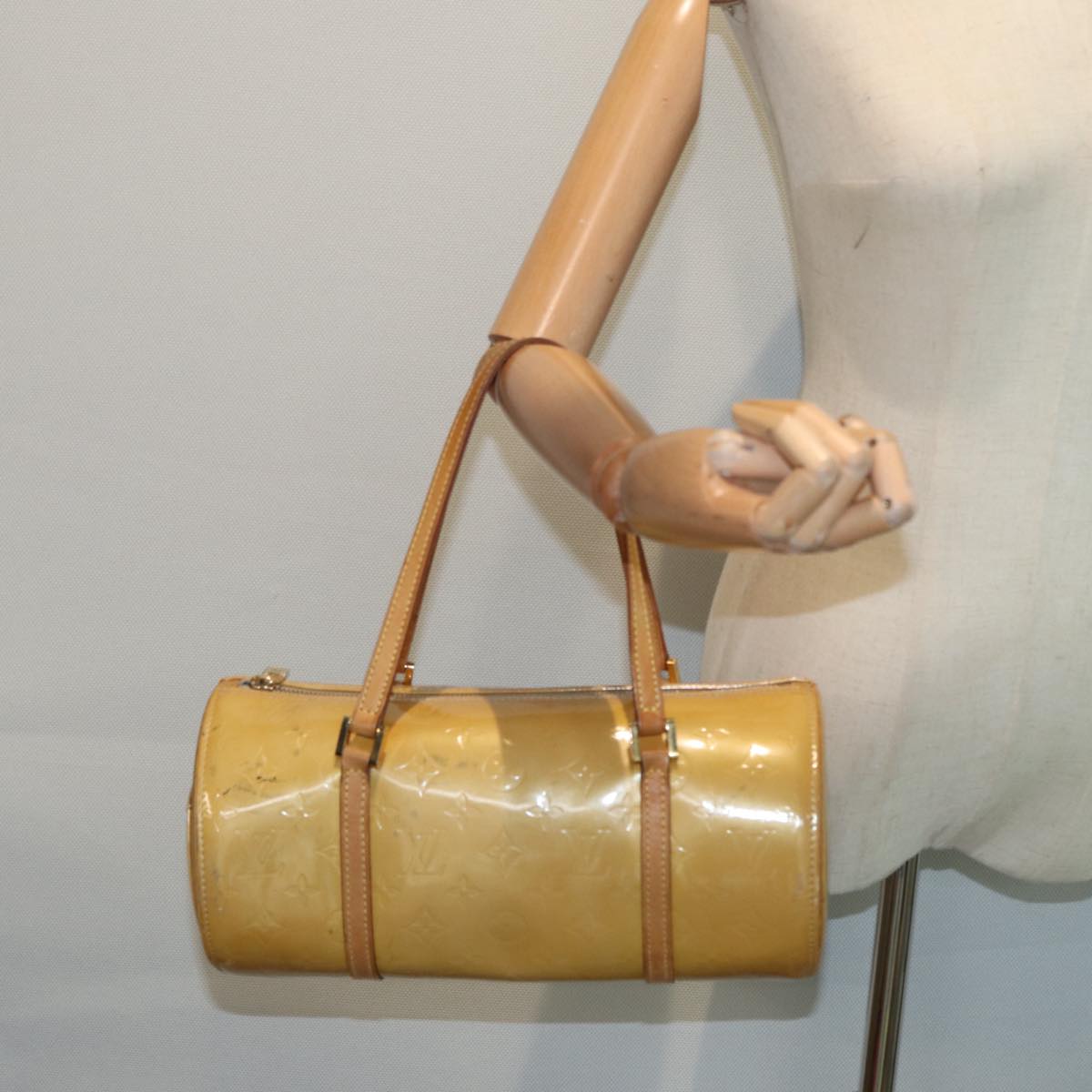 LOUIS VUITTON Monogram Vernis Bedford Hand Bag Beige M91006 LV 87473