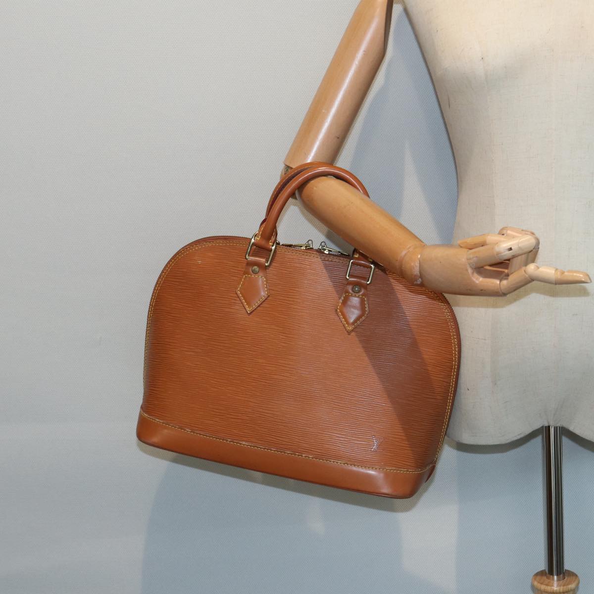 LOUIS VUITTON Epi Alma Hand Bag Brown Zipangu Gold M52148 LV 87498