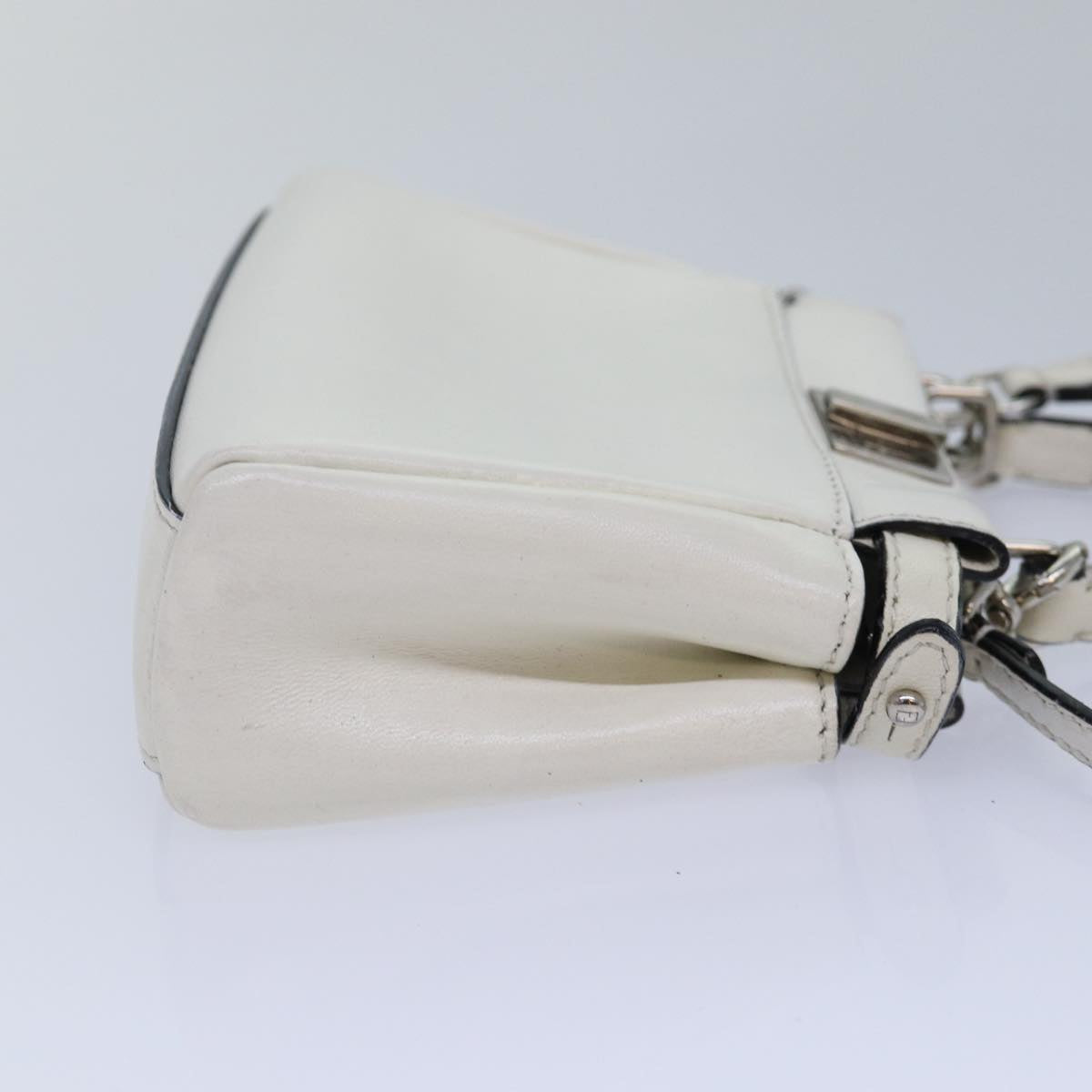 Luxury Fendi Peek A Boo Small Shoulder Bag Leather 2way White87645