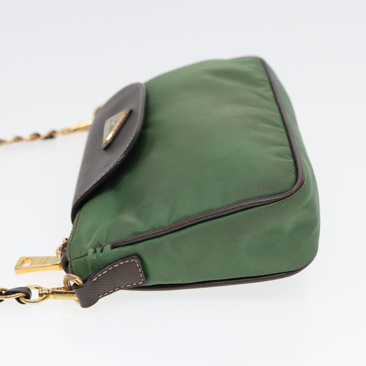 Luxury Prada Shoulder Bag Nylon Green 87675