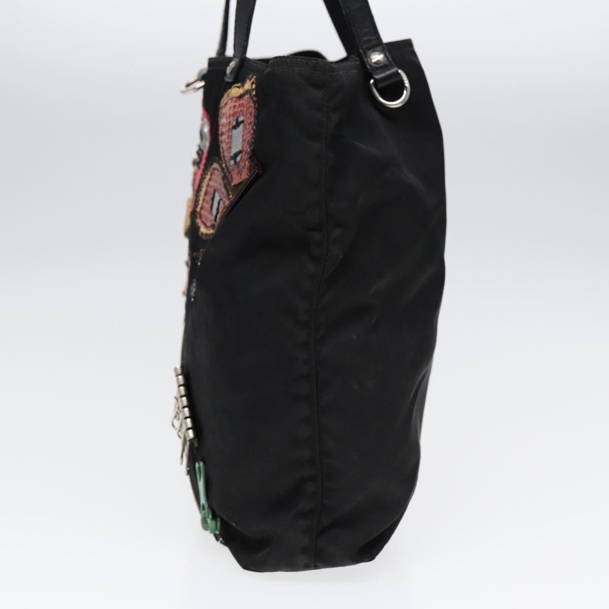 Luxury Prada Robot Tote Bag Nylon Black 87679