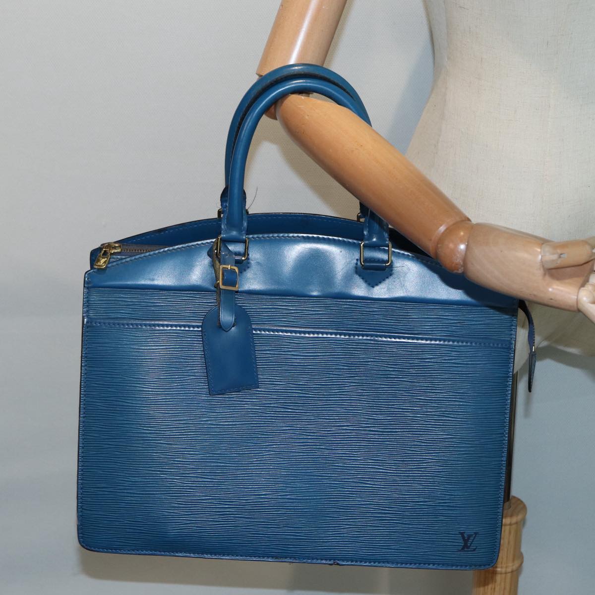 LOUIS VUITTON Epi Riviera Hand Bag Blue M48185 LV 87715