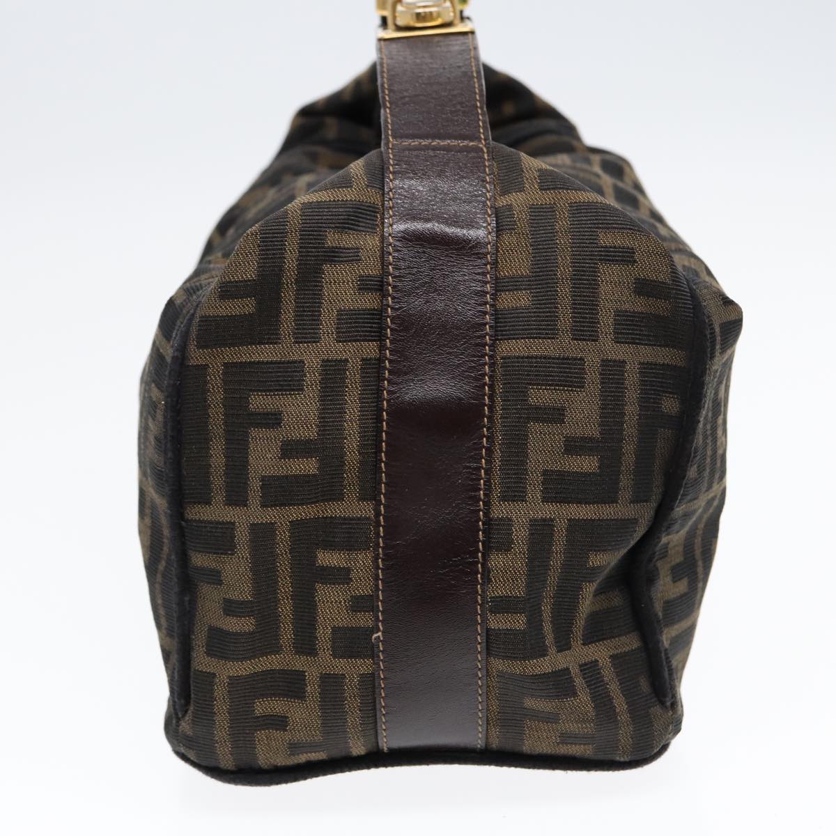 Luxury Fendi Zucca Canvas Hand Bag Brown Black gold88082