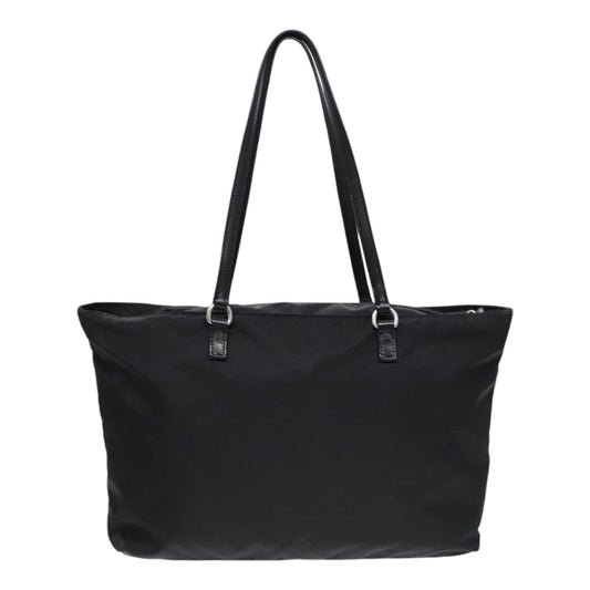 Luxury Prada Tote Bag Nylon Silver Black 88088
