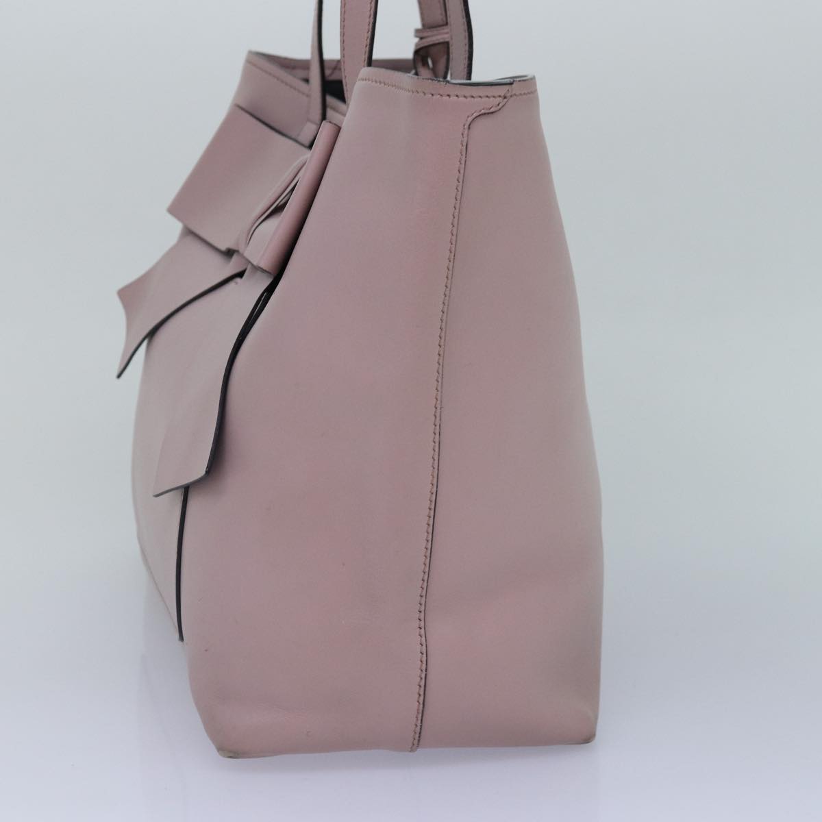 Luxury Prada Tote Bag Leather Pink Silver 88098