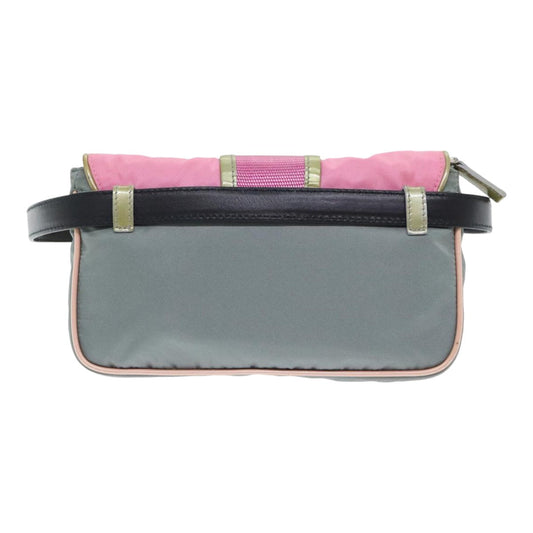 Luxury Prada Waist bag Nylon Pink Gold Green 88101