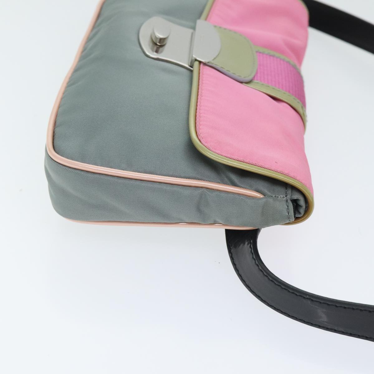 Luxury Prada Waist bag Nylon Pink Gold Green 88101