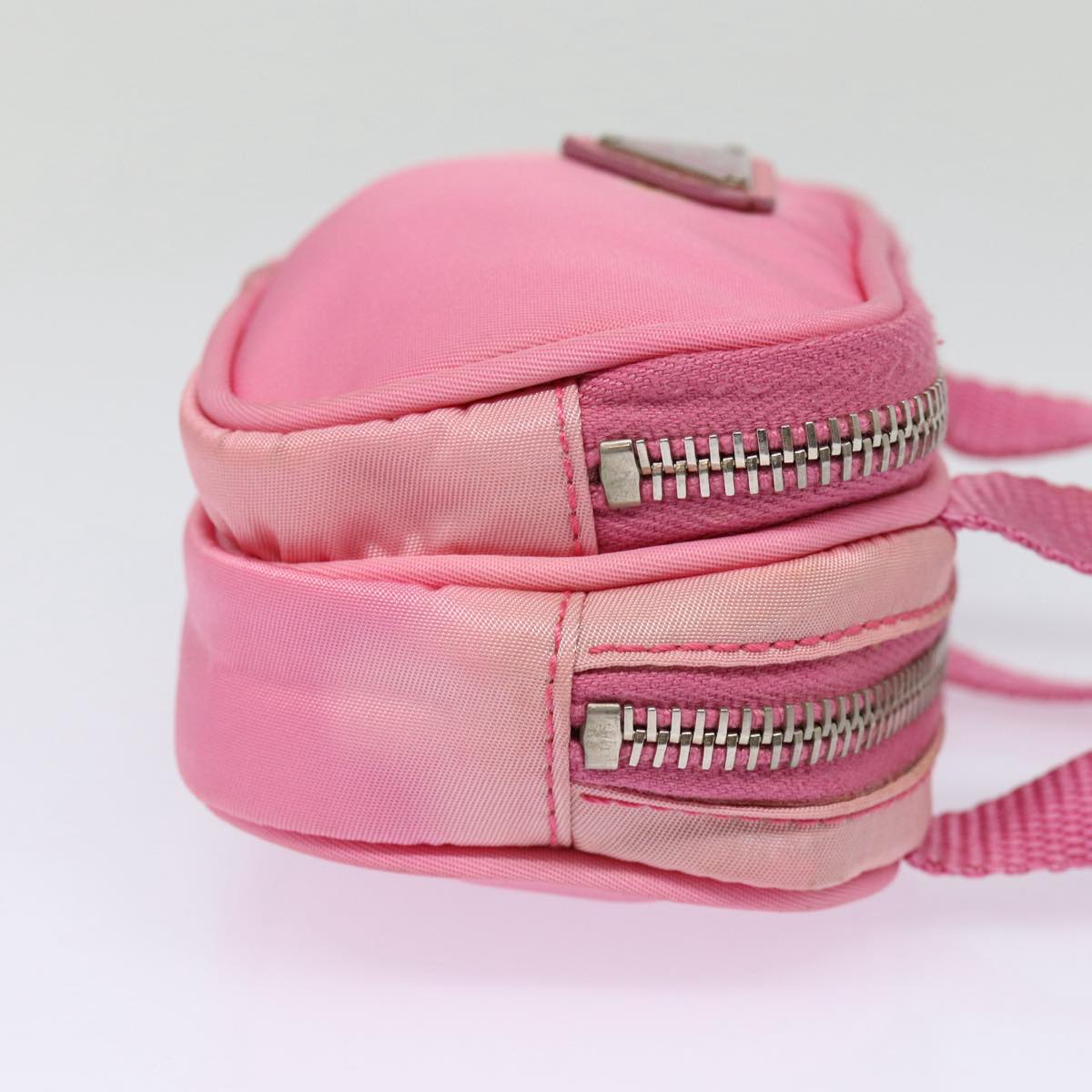 Luxury Prada Mini Hand Bag Nylon Pink Silver 88185