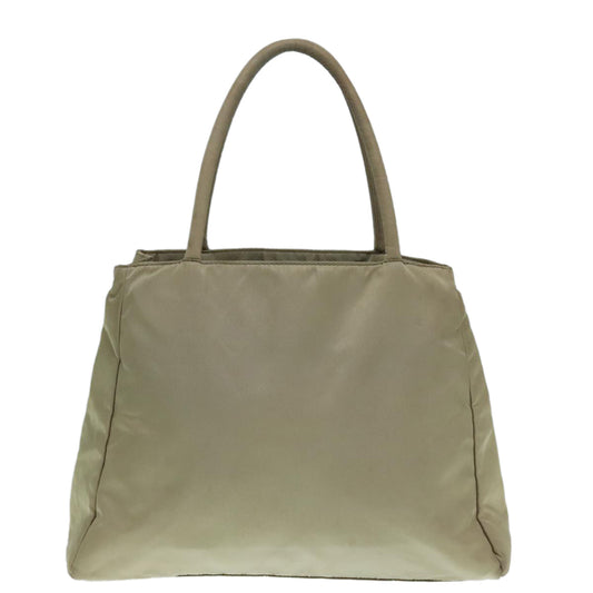 Luxury Prada Tote Bag Nylon Beige Silver 88224
