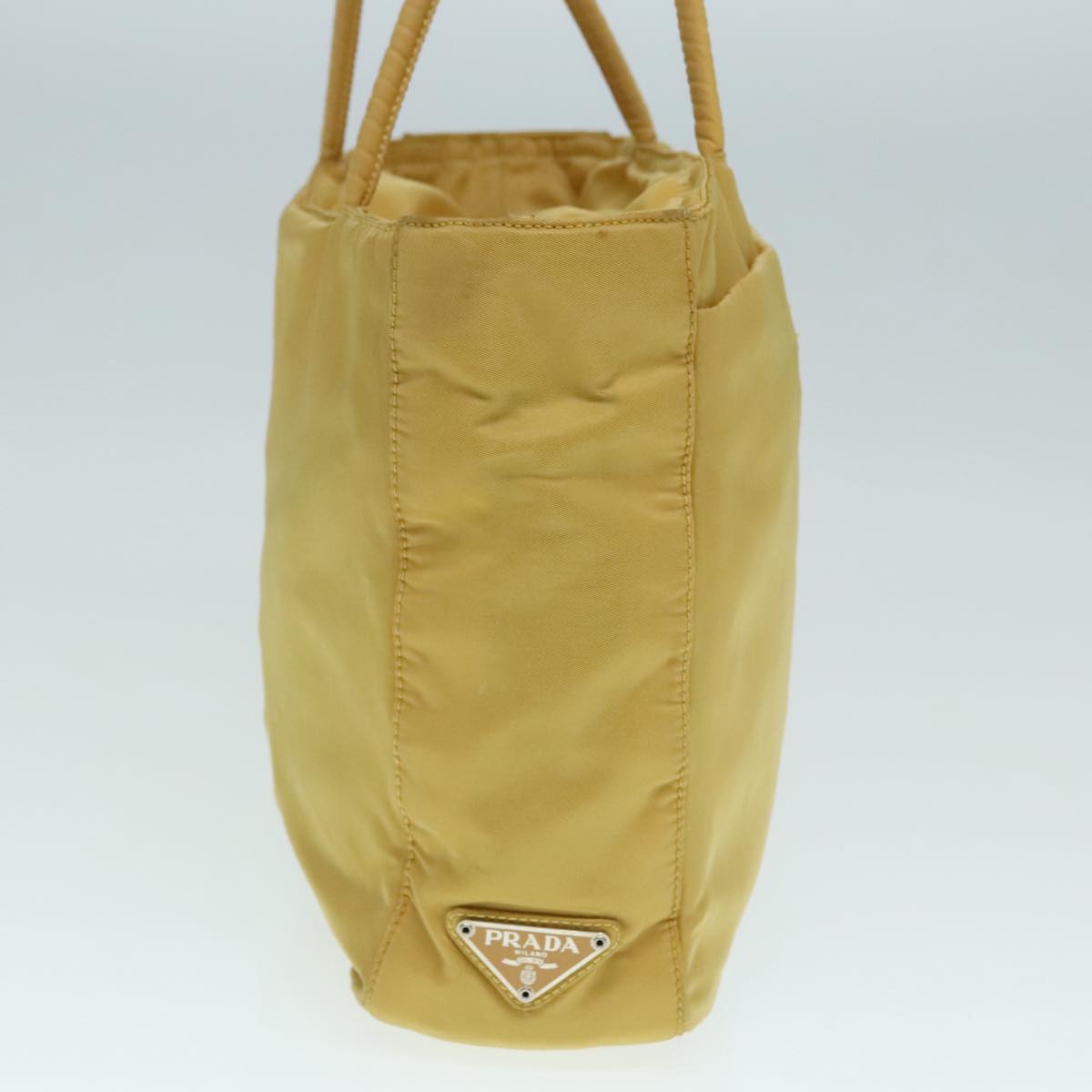 Luxury Prada Hand Bag Nylon Yellow Silver 88229