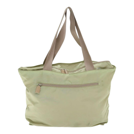 Luxury Prada Tote Bag Nylon Beige Silver 88232