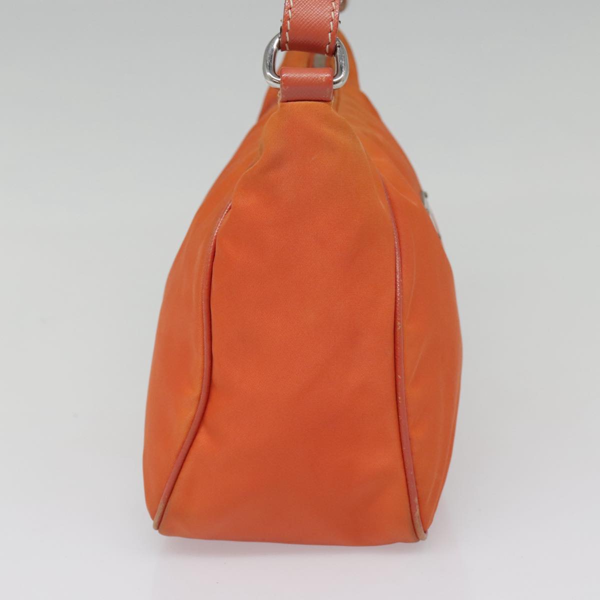 Luxury Prada Shoulder Bag Nylon Orange Silver 88236