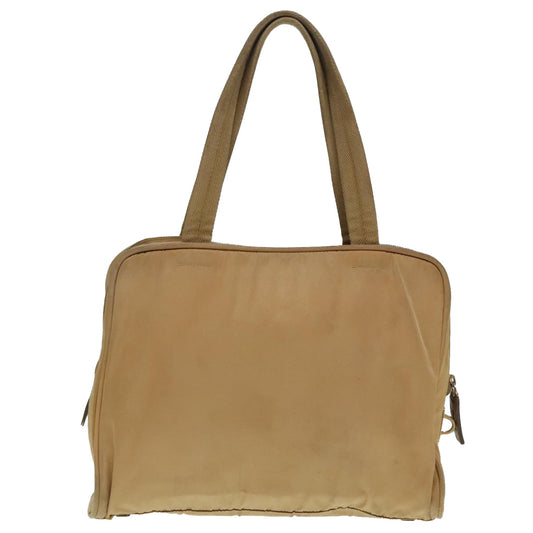 Luxury Prada Hand Bag Nylon Beige Silver 88237