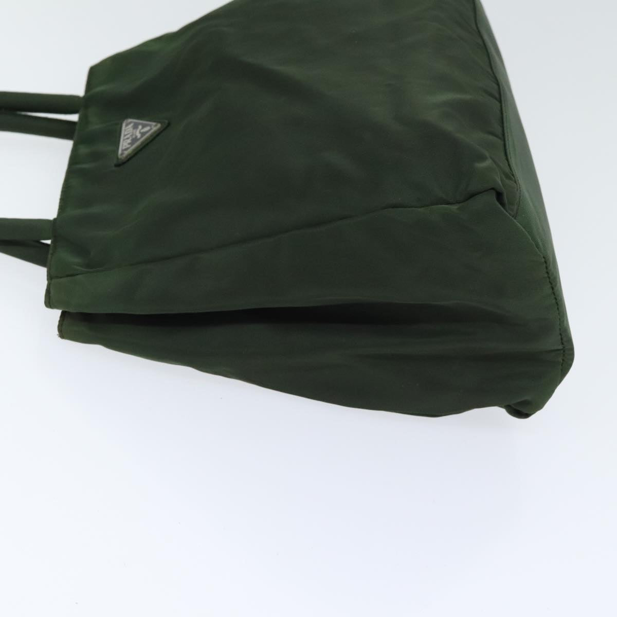 Luxury Prada Hand Bag Nylon Green Silver 88239