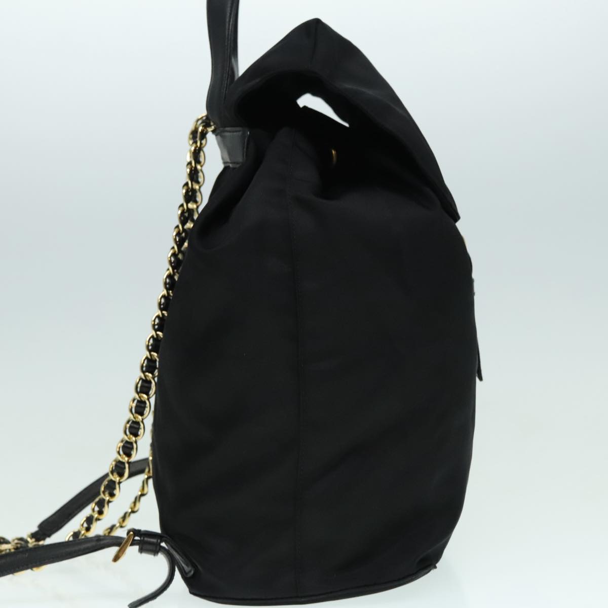 Luxury Prada Backpack Nylon Black Gold 88260