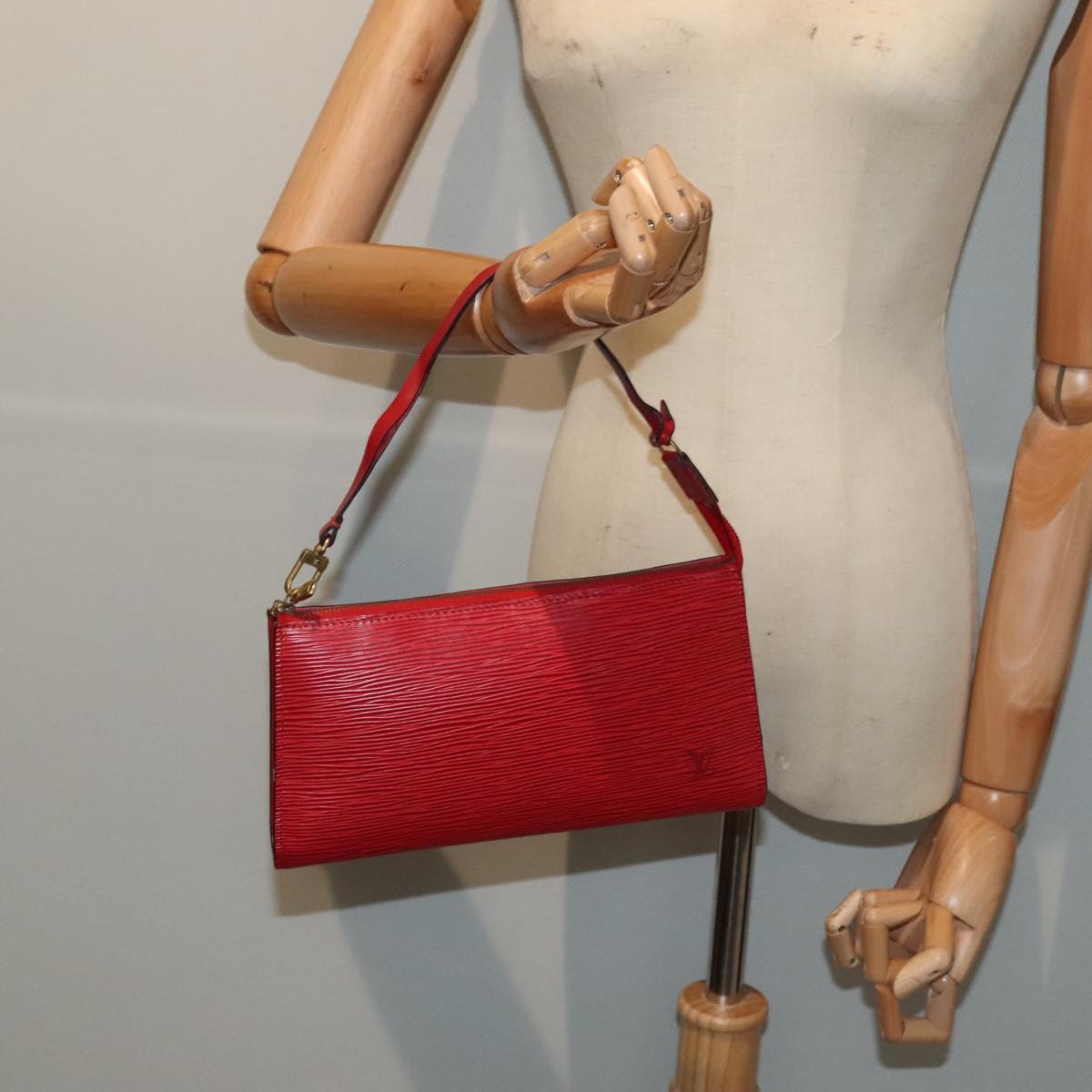 LOUIS VUITTON Epi Pochette Accessoires Accessory Pouch Red M52987 LV 88309