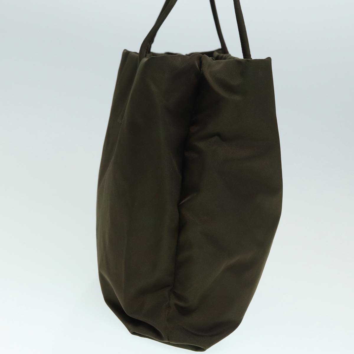 Luxury Prada Hand Bag Nylon Khaki Silver 88468