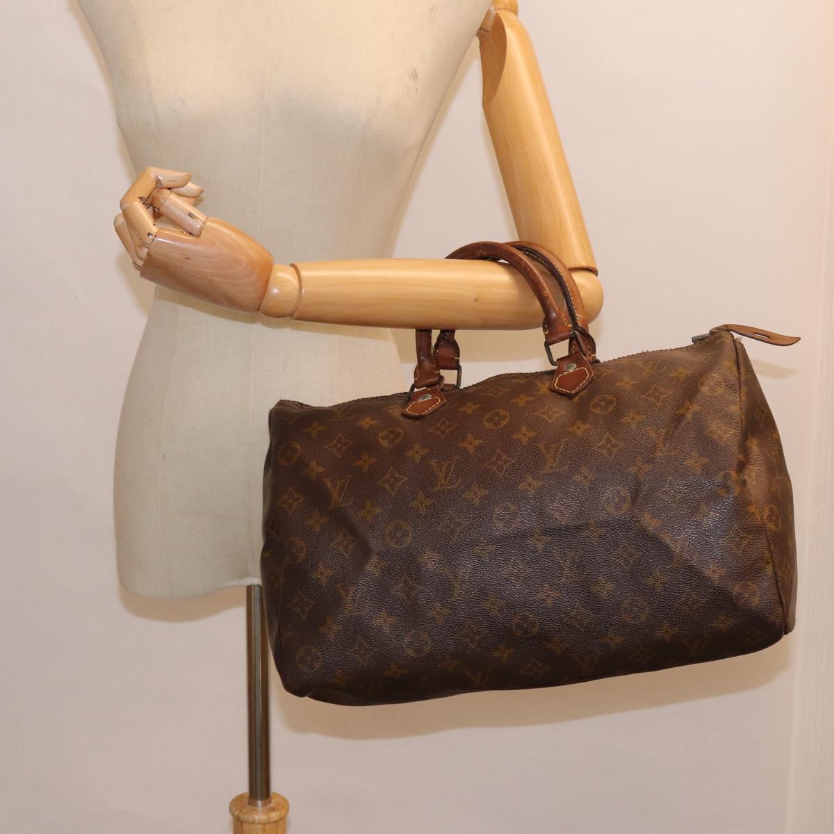 LOUIS VUITTON Monogram Speedy 35 Hand Bag Vintage M41524 LV 88540