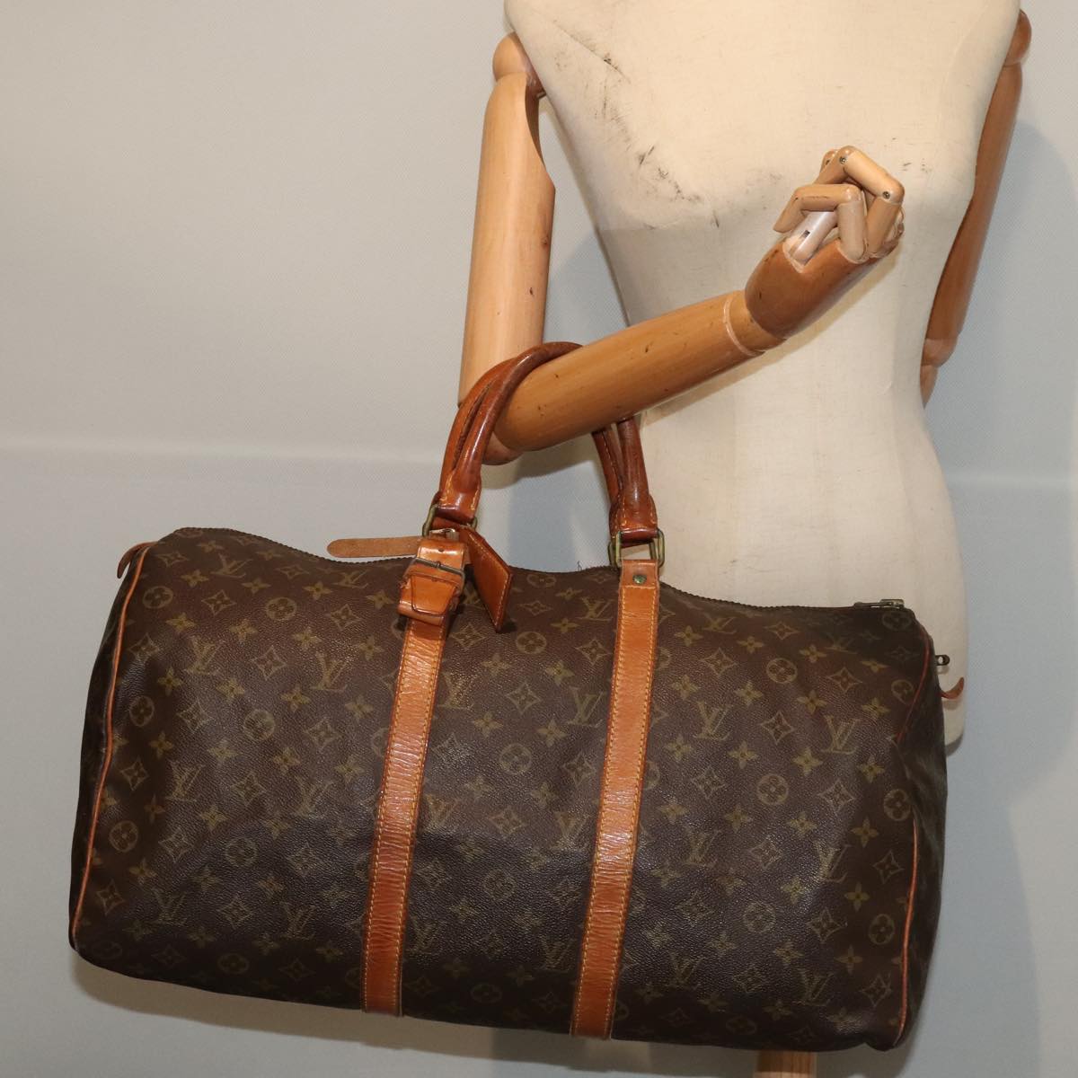LOUIS VUITTON Monogram Keepall 50 Boston Bag Vintage M41426 LV 88541