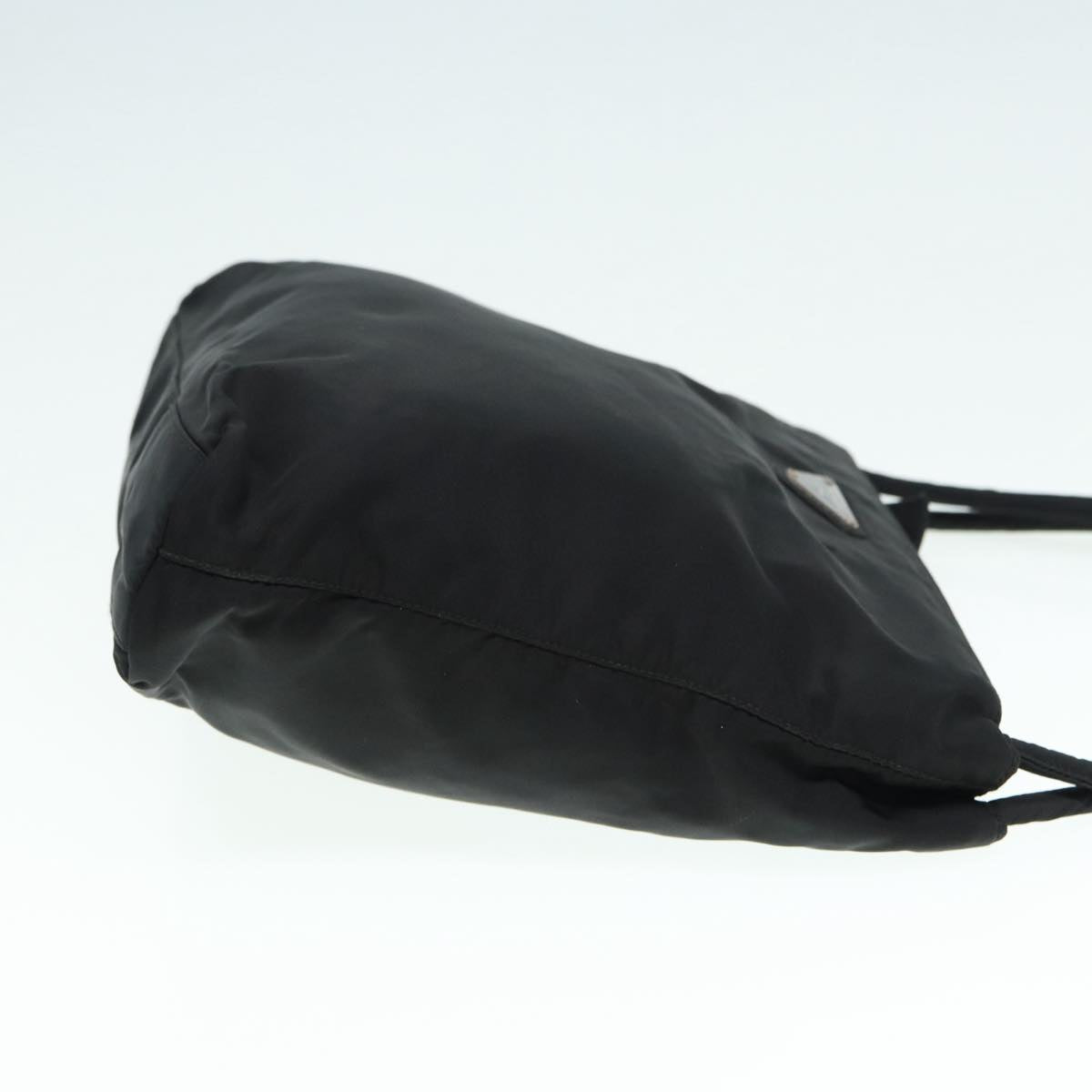 Luxury Prada Hand Bag Nylon Black Silver 88677