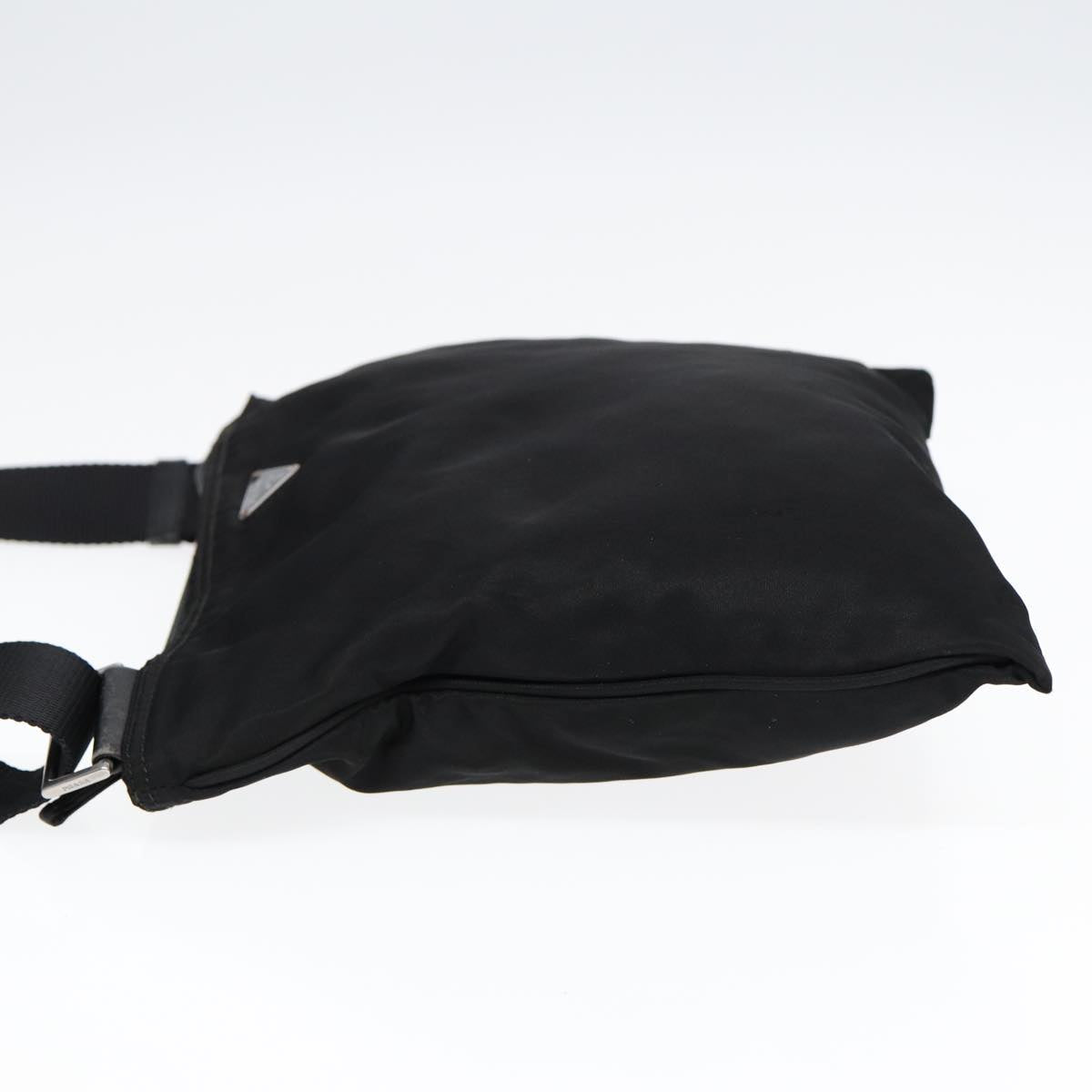 Luxury Prada Shoulder Bag Nylon Black Silver 88678