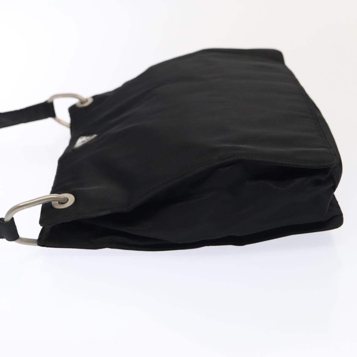 Luxury Prada Shoulder Bag Nylon Black Silver 88698